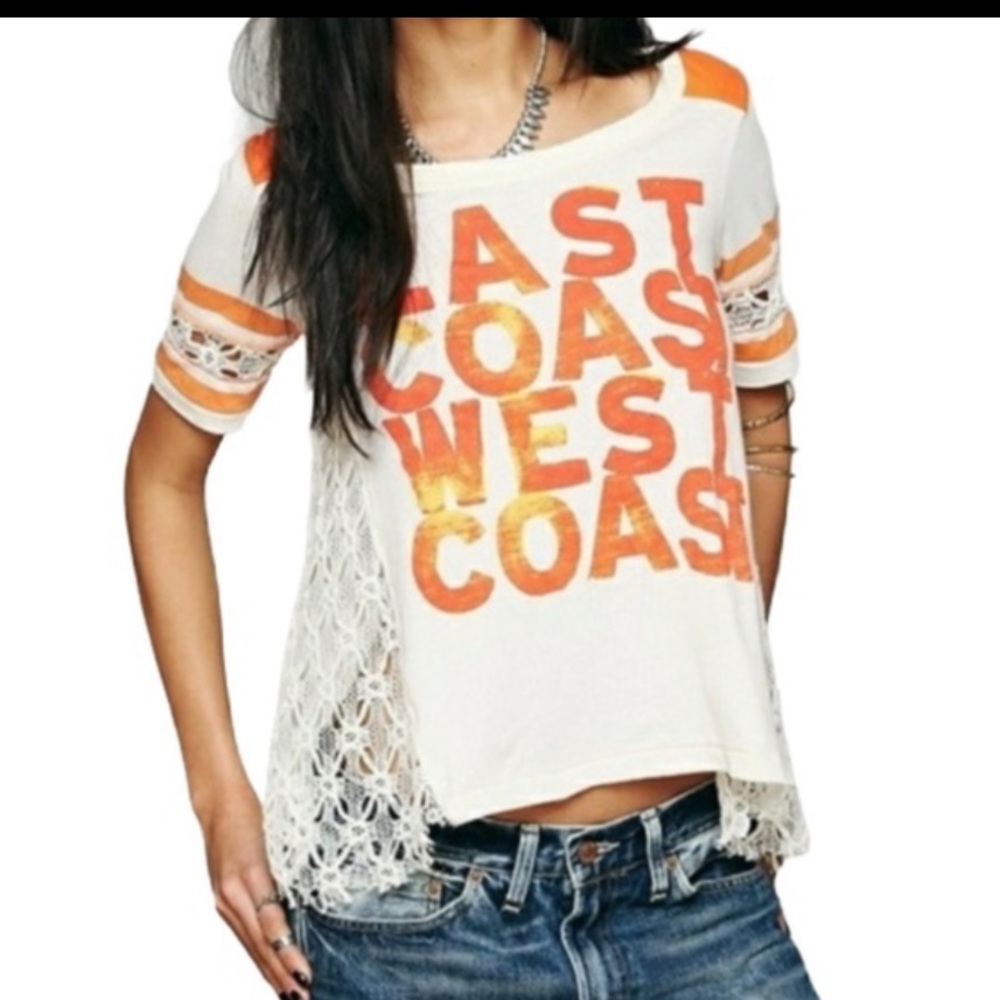We the Free by Free People Crochet Graphic Tee
